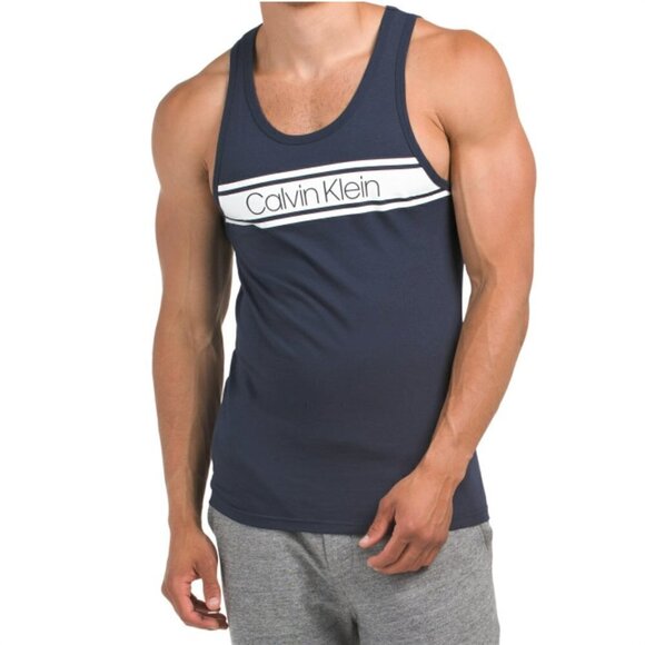 NWT Calvin Klein Men's Vibration Logo Graphic Print Casual Active Tank Top - Picture 1 of 5